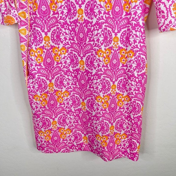 Gretchen Scott Floral Print‎ Dress Pink Artsy Coastal Resortwear Preppy Small - Picture 4 of 12